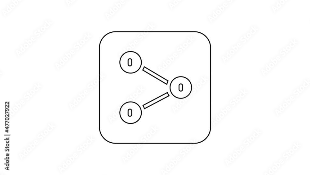 Black line Share icon isolated on white background. Share, sharing, communication pictogram, social media, connection, network. 4K Video motion graphic animation Black line Share icon isolated on white background. Share, sharing, communication pictogram, social media, connection, network. 4K Video motion graphic animation