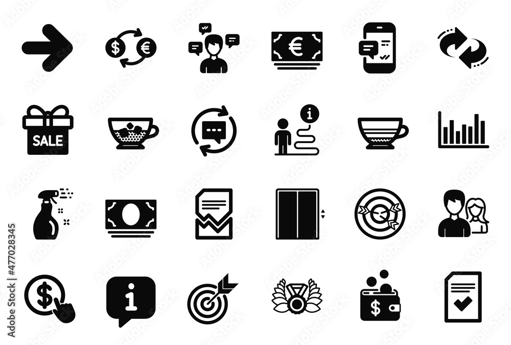 Vector Set of simple icons related to Targeting, Checked file and Target icons. Laureate medal, Next and Mocha signs. Sale offer, Teamwork and Lift. Refresh, Bar diagram and Update comments. Vector Vector Set of simple icons related to Targeting, Checked file and Target icons. Laureate medal, Next and Mocha signs. Sale offer, Teamwork and Lift. Refresh, Bar diagram and Update comments. Vector