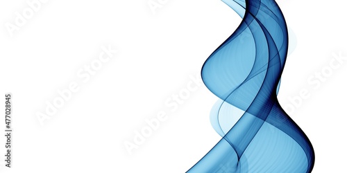 Fototapeta Naklejka Na Ścianę i Meble -  Color light blue abstract waves design
