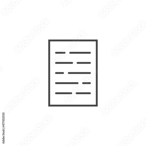 Vector icon business document  on white isolated background. Layers grouped for easy editing illustration. For your design. © oksanaoo