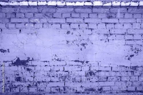 Blue brick wall background. Detail of a blue brick wall texture.