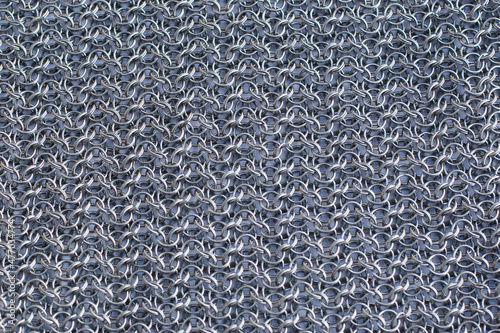 Illustration of metallic silver from whole rings on a white background