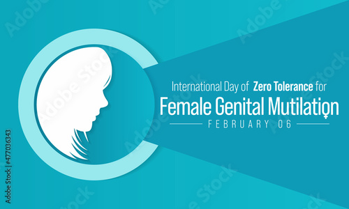 International Day of Zero Tolerance for Female Genital Mutilation (FGM) is observed every year on February 6, Vector illustration