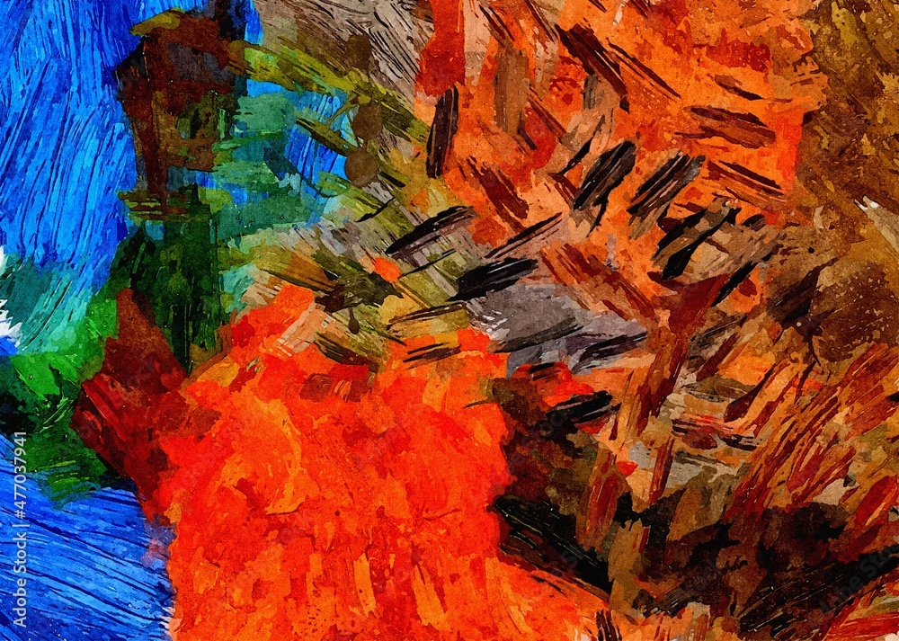 abstract background colored grunge texture chaotic brush strokes and paint brushes abstract background colored grunge texture chaotic brush strokes and paint brushes