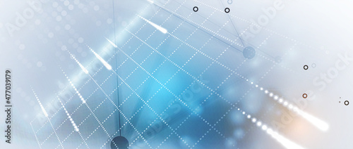 Quantum processing. Deep learning artificial intelligence. Future new technology  for business or science presentation