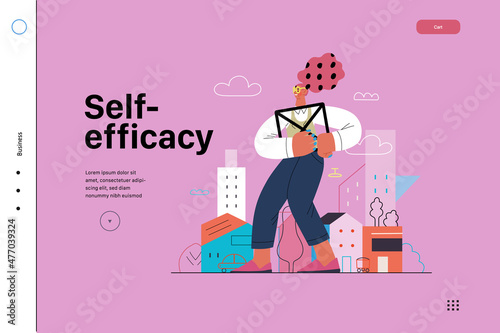Startup illustration, website landing template. Concept of building new business