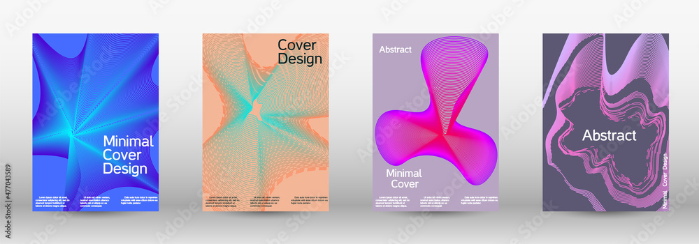 Creative fluid backgrounds from current forms to design a fashionable abstract cover, banner, poster, booklet.