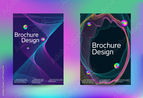 Minimum coverage of a vector. Cover design. Set of modern abstract musical backgrounds. Sound flyer for creating a fashionable cover, banner, poster, booklet...