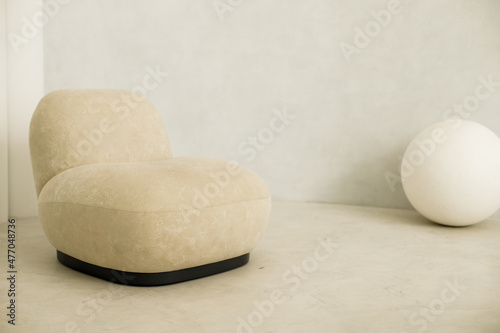An original design armchair in a modern interior.