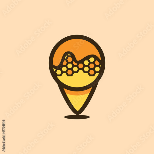 Pin Bee logo app icon