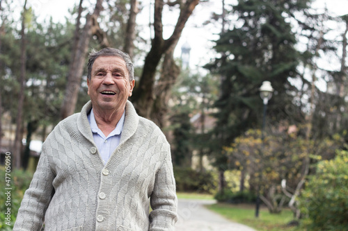 Portrait of senior man smiling
