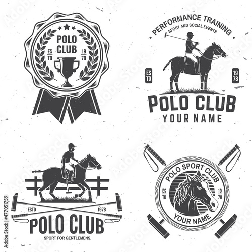 Fotografie, Obraz Set of Polo club sport badges, patches, emblems, logos