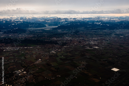 Beautiful Italy from the planes window