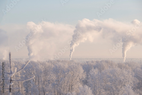 Winter industrial scene