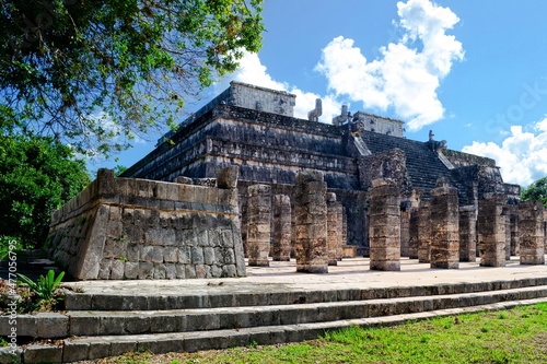Temple of the Warriors Chichen Itza, Yucatan, Mexico. photo