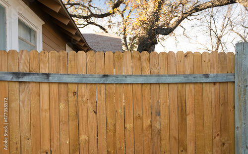 wooden fence. separate and protect private property 