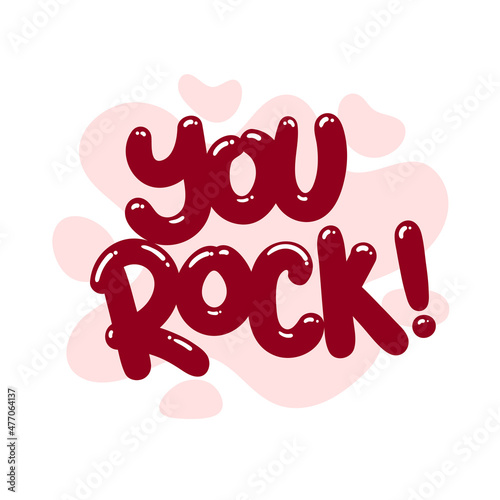 you rock quote text typography design graphic vector illustration