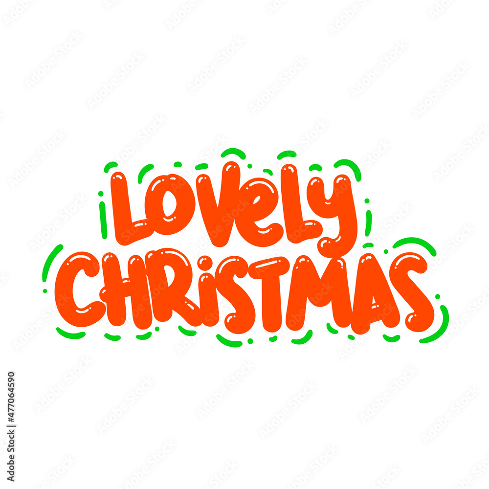 Naklejka premium lovely christmas quote text typography design graphic vector illustration