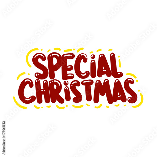 special christmas quote text typography design graphic vector illustration
