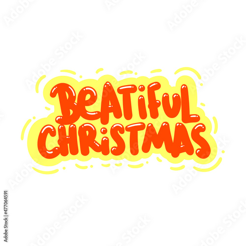 beatiful christmas quote text typography design graphic vector illustration