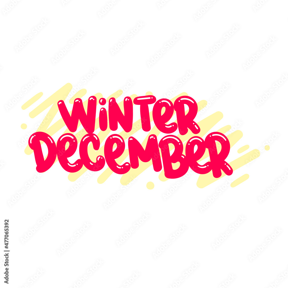 winter december quote text typography design graphic vector illustration