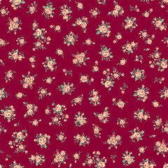 Wandcirkels Bordeaux patronen Boeket rozen romantisch patroon  © daicokuebisu