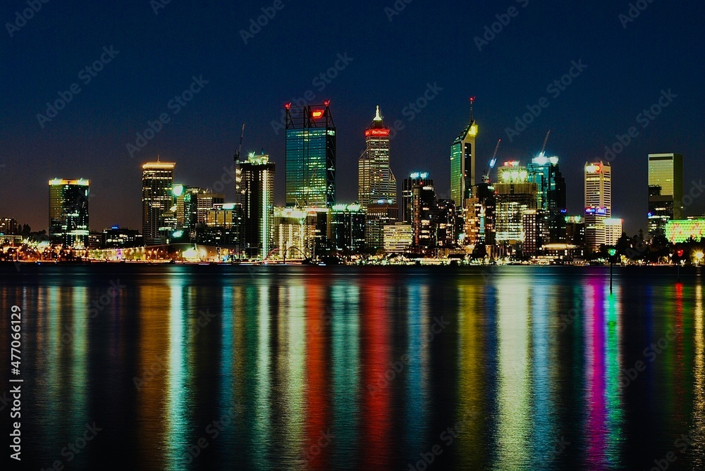 Perth City Skyline at Night