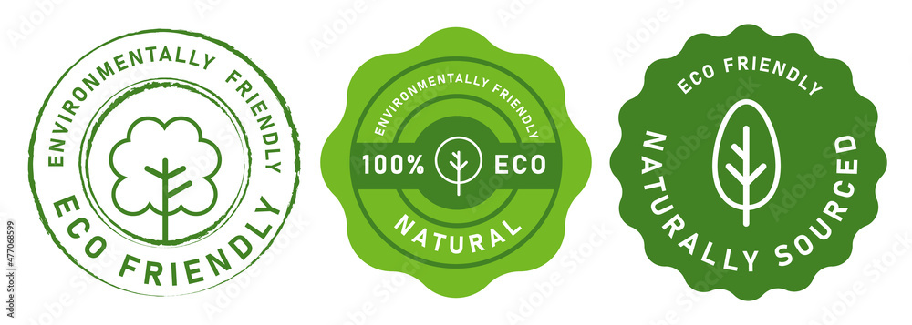 Eco friendly naturally sourced 100 percent eco environmentally friendly stamp symbol seal tree icon green sticker Eco friendly naturally sourced 100 percent eco environmentally friendly stamp symbol seal tree icon green sticker
