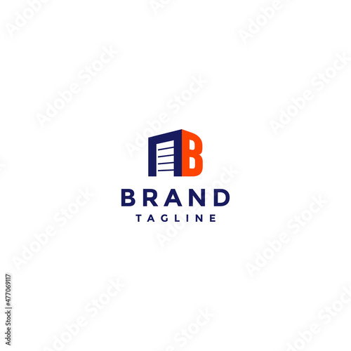 Minimalist and contemporary personal storage logo design. Designed by unifying the Storage Door icon and the Letter B in one clean logo.