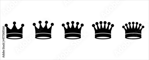 Obraz na plátně Crown icon vector set