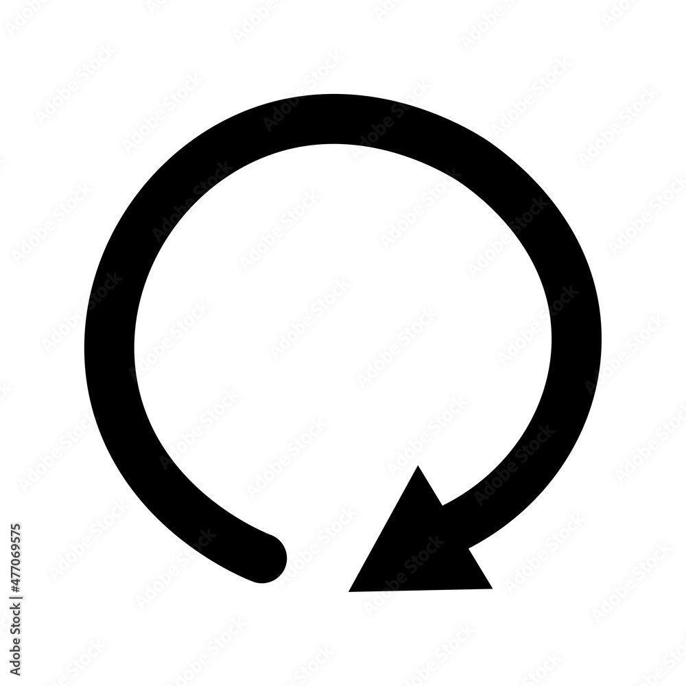 Reload icon. Computer button. Repeat sign. Arrow symbol. Restart element. Flat style. Vector illustration. Stock image. Reload icon. Computer button. Repeat sign. Arrow symbol. Restart element. Flat style. Vector illustration. Stock image.