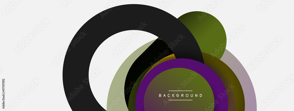 Vector round shapes circles minimal geometric background. Vector illustration for wallpaper banner background or landing page Vector round shapes circles minimal geometric background. Vector illustration for wallpaper banner background or landing page