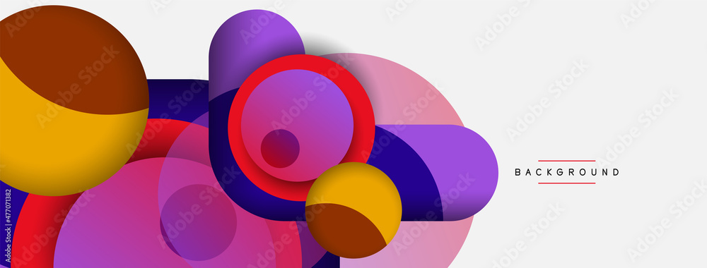 Circle and round shapes abstract background. Vector illustration for wallpaper banner background or landing page Circle and round shapes abstract background. Vector illustration for wallpaper banner background or landing page