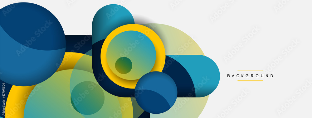 Circle and round shapes abstract background. Vector illustration for wallpaper banner background or landing page Circle and round shapes abstract background. Vector illustration for wallpaper banner background or landing page