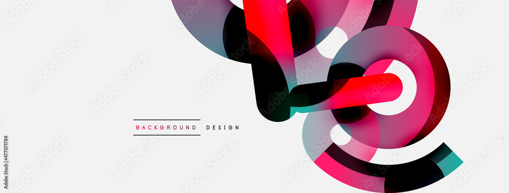 Round shapes circles and other geometric forms. Vector illustration for wallpaper banner background card or landing page Round shapes circles and other geometric forms. Vector illustration for wallpaper banner background card or landing page
