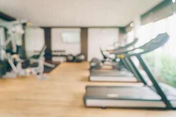 Fotobehang Fitness Wazige sportschoolsfeer als achtergrond  © topntp
