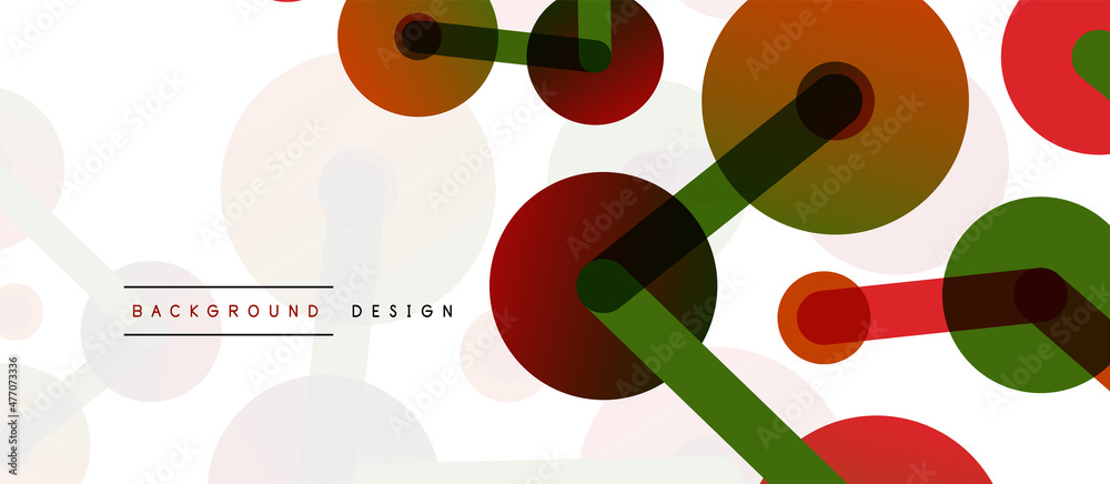 Abstract background. Round dots connected by lines. Trendy techno business template for wallpaper, banner, background or landing Abstract background. Round dots connected by lines. Trendy techno business template for wallpaper, banner, background or landing