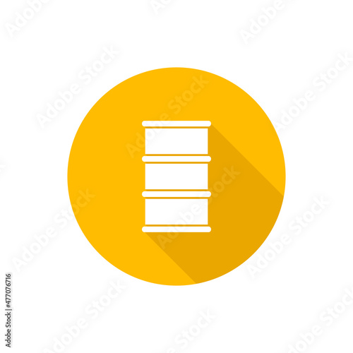 Barrel flat icon with shadow