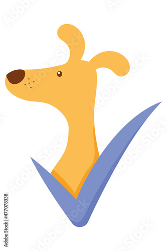 cute dog with check