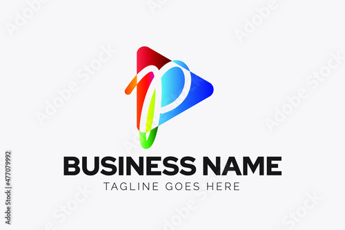 Unique Letter P for Initial Logo For Your Association, Company, Business, or Product Name. Editable Logo Template Ready For Use, Modern Initial Logo