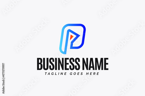 Unique Letter P for Initial Logo For Your Association, Company, Business, or Product Name. Editable Logo Template Ready For Use, Modern Initial Logo
