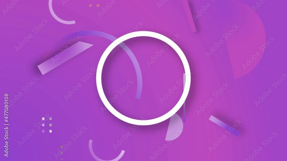 Abstract Purple Background Animation with a random floating object