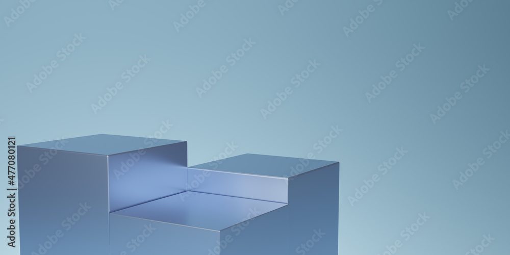 Abstract blue and gradient light background with studio backdrops. 3D rendering blue Blank display or clean room for showing product. Minimalist mockup for podium display or showcase. 3D render. Abstract blue and gradient light background with studio backdrops. 3D rendering blue Blank display or clean room for showing product. Minimalist mockup for podium display or showcase. 3D render.