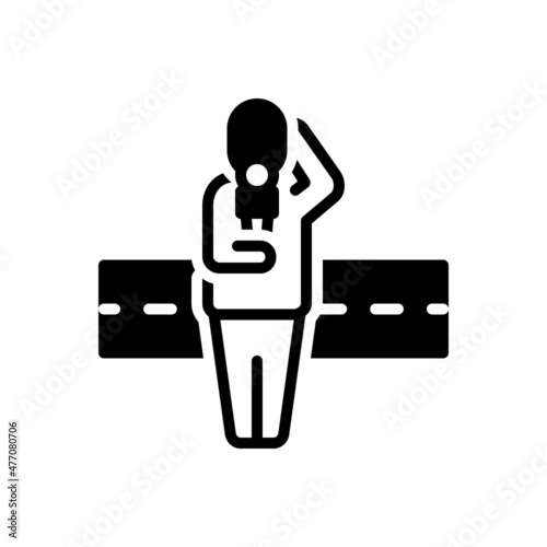 Black solid icon for reporter