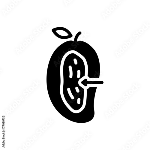 Black solid icon for kernel