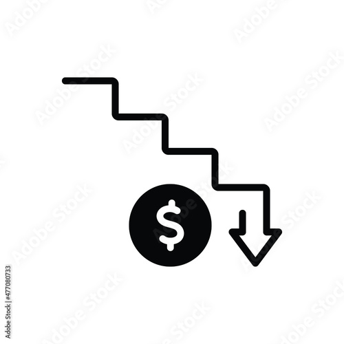 Black solid icon for lowest