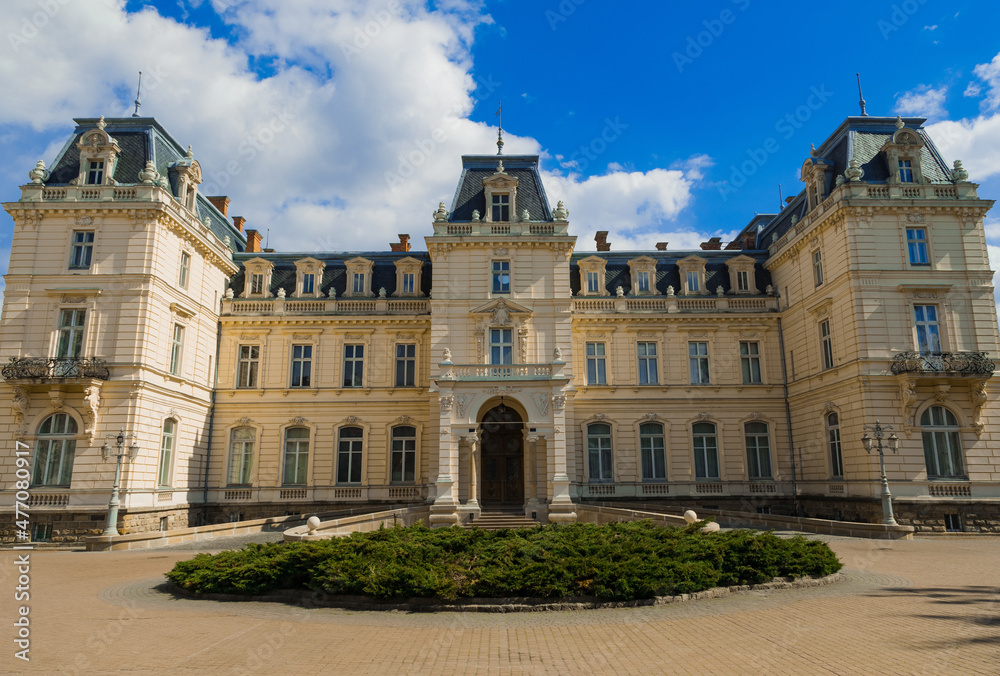 Fototapeta premium Austrian Hungary Empire medieval palace architecture object exterior facade view symmetry photo