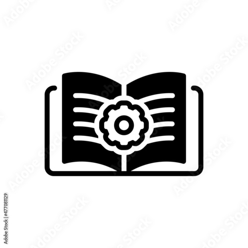 Black solid icon for manually
