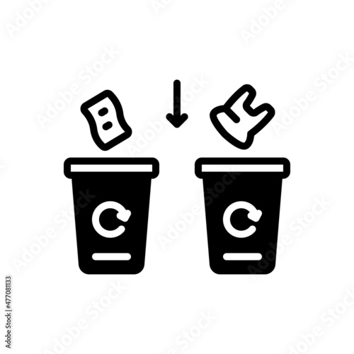 Black solid icon for sorts