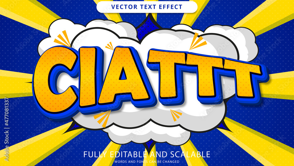 Obraz premium ciatt text effect editable eps file